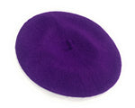 Ladies' French Style Winter Woollen Beret Beanie Hat Cap - Royal Purple