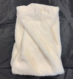 Women's Fluffy Faux Fur Winter Neck Warmer Ladies Scarf Snood Soft Warm Collar UK - Ivory / Off White