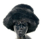 Faux Fur Winter Bucket Hat - Black