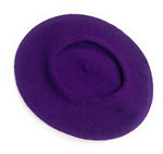 Ladies' French Style Winter Woollen Beret Beanie Hat Cap - Royal Purple