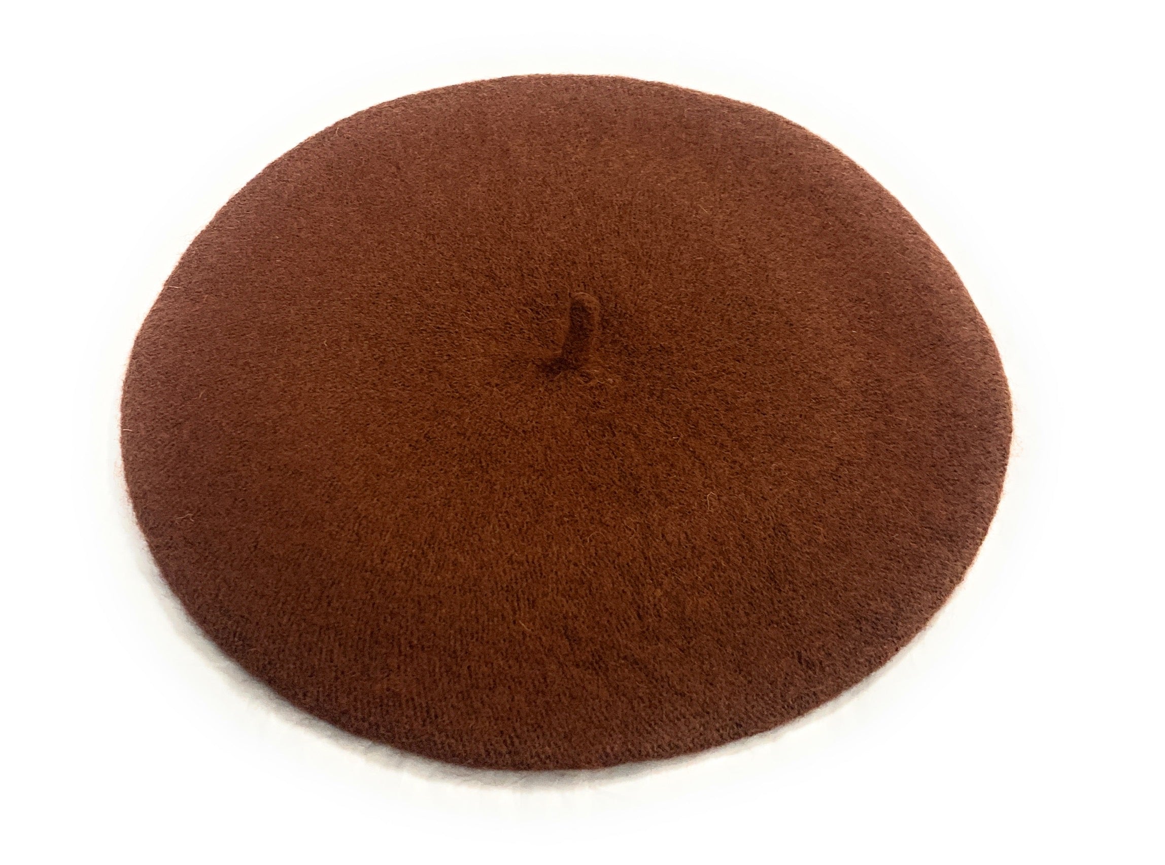 Ladies' French Style Winter Woollen Beret Beanie Hat Cap - Coffee Brown