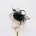 Sophisticated All-Black Fascinator