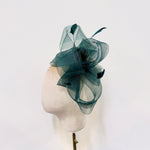Elegant Dark Green Crinoline Mesh Fascinator