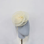 Delicate Cream Mesh Flower & Pearl Fascinator