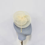 Delicate Cream Mesh Flower & Pearl Fascinator