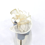 Ivory Sinamay Swept-Brim Fascinator