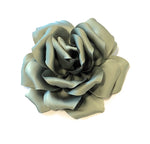 15cm Large Rose Fascinator Corsage Hair Clip and Brooch Pin, Satin Flower, Sage Green