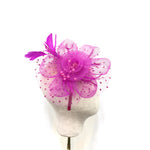 Fuchsia Pink Polka-Dot Netting &amp; Rose