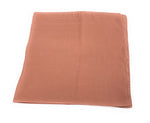 70cm x 70cm Large Silky Thin Scarf Plain Square Faux Silk Head Neck Bag Charm - Terracotta Pink / Red Earth