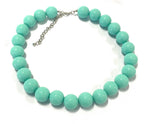 Large 18mm Faux Pearl Bead Chain Vintage Statement Great Gatsby Necklace Choker