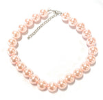 Large 18mm Faux Pearl Bead Chain Vintage Statement Great Gatsby Necklace Choker