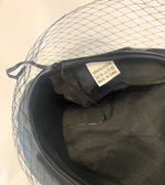 Women's PU Leather 80s Vintage Retro Beret Hat w/ Veil Artist Beanie Cap Gift UK - Black