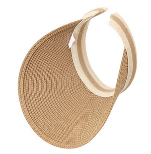 Caprilite UK Online Women s Girls Summer Large Brim Straw Sun Visor Peaked Hat Headband Ca