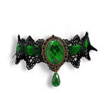 Gothic Green Lace Necklace Collar Choker Halloween Retro Vintage Chain Vampire