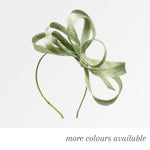 sinamay hoop fascinator on headband feather free wedding headpiece