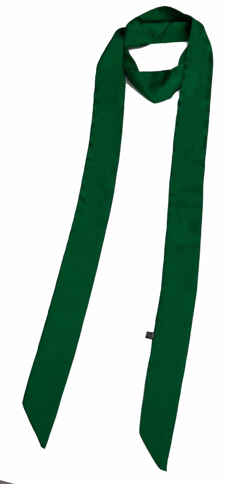 Women Skinny Scarf Satin Faux Silk Long Slim Ribbon Thin Fashion Ladies Scarves[Green]
