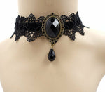 Gothic Black Lace Necklace Collar Choker Halloween Retro Vintage Chain Vampire