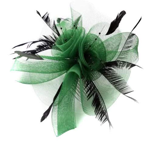 Emerald Green Butterfly Fascinator on Comb Headband or Clip