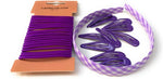 Purple Mega Girls' School Hair Accessories Bundle Set - Gingham Checked Headband Snap Clips Bobbles Hairbands