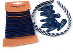 Navy Blue Mega Girls' School Hair Accessories Bundle Set - Gingham Checked Headband Snap Clips Bobbles Hairbands