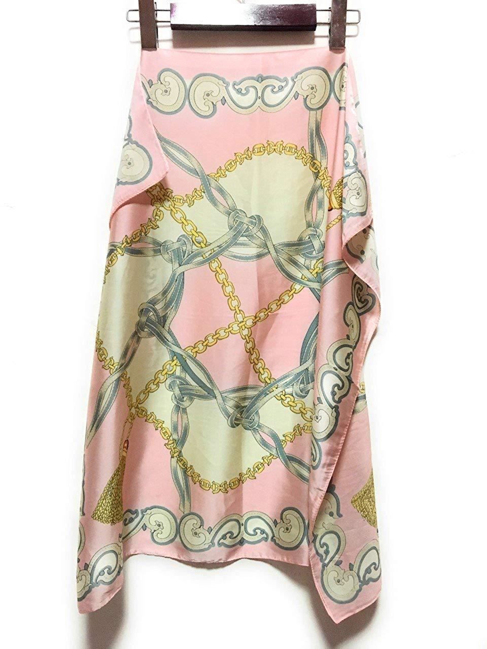 Pink and Cream Tassel Womens Spring Scarf - Thin Silky Summer