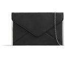 Caprilite Ladies Black Velvet Clutch Bag Handbag for Ascot Derby Races