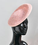 Dusty Pink Minimalist Large Disc Fascinator on Headband