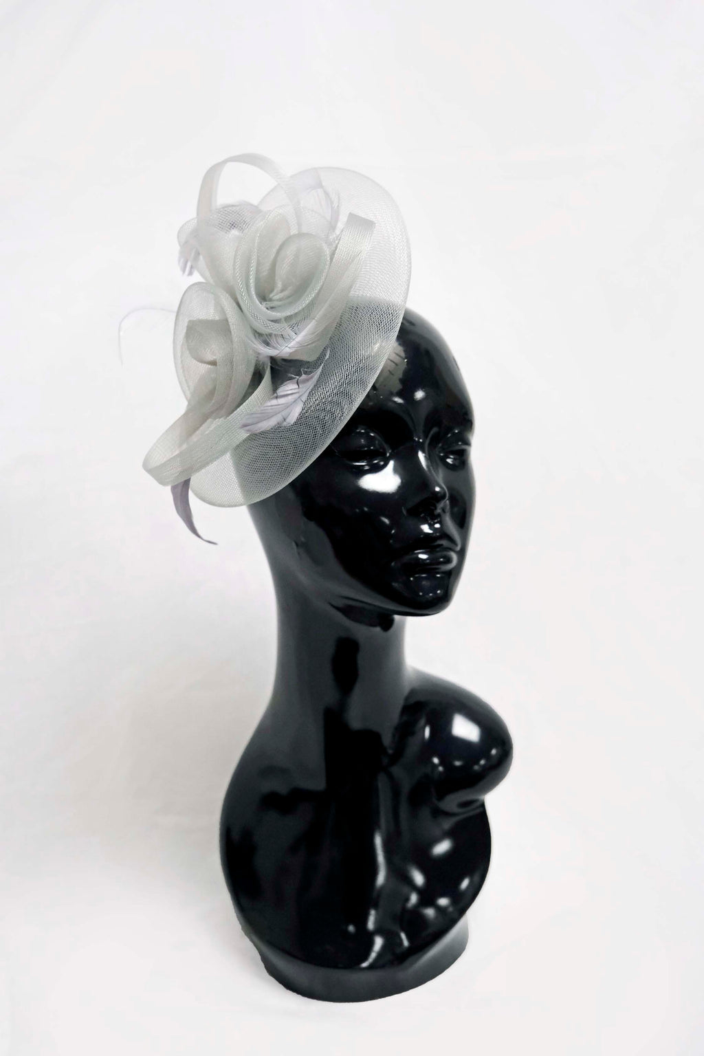 Grey Flower Net Fascinator Weddings Ascot Hatinator Races