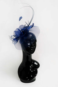 Flower Veil Spine Feather Fascinator Weddings Ascot Hatinator Races