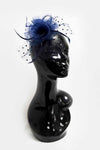 Navy Flower Fascinator Weddings Ascot Hatinator Races