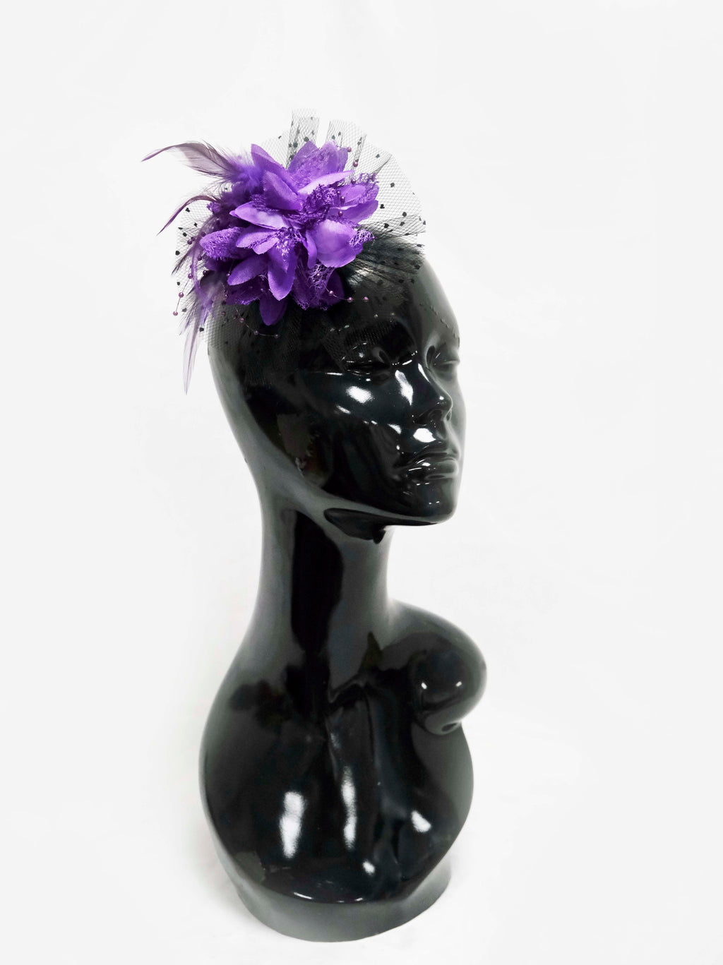 Purple Flower Fascinator Weddings Ascot Hatinator Races