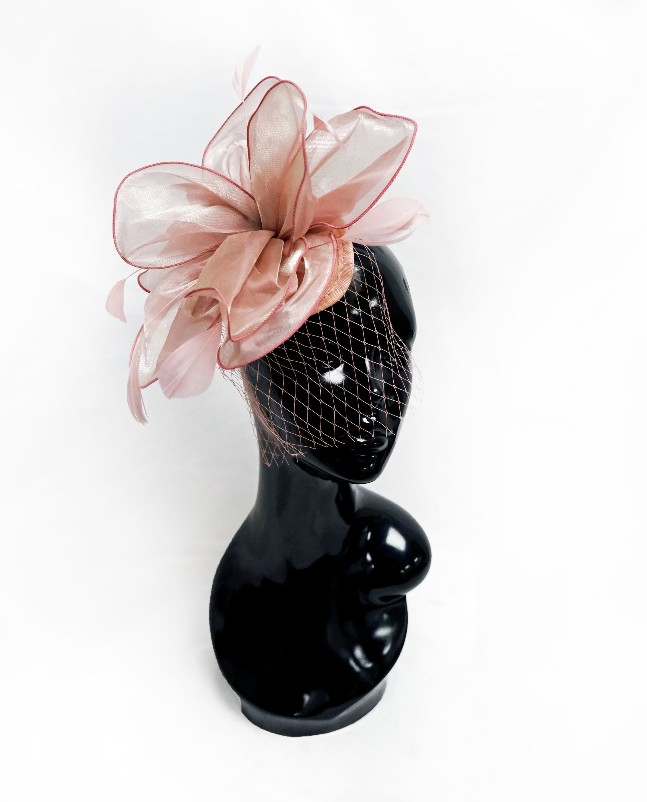 Silk Flower Veil Fascinator Weddings Ascot Hatinator Races