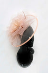 Dusty Pink Round Net Fascinator Mariages Ascot Hatinator Races