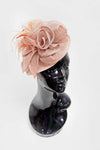 Dusty Pink Flower Sinamay Teardrop Base Fascinator