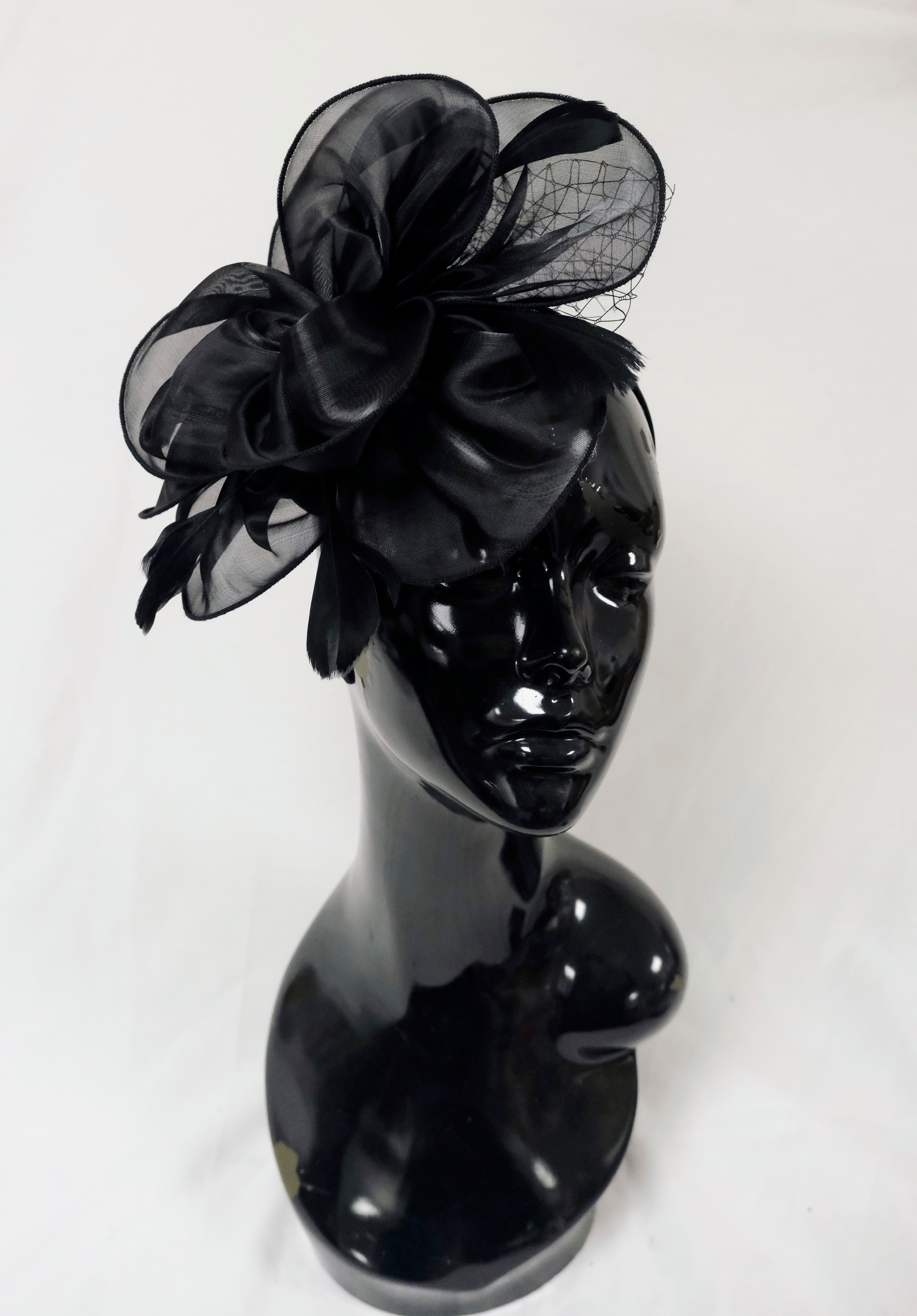 Caprilite UK Online | Black Fascinator Weddings Ascot Hatinator Races