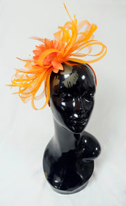 Orange Hoop Fascinator Weddings Ascot Hatinator Races