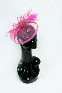 Fuchsia Sinamay Fascinator Mariages Ascot Hatinator Races