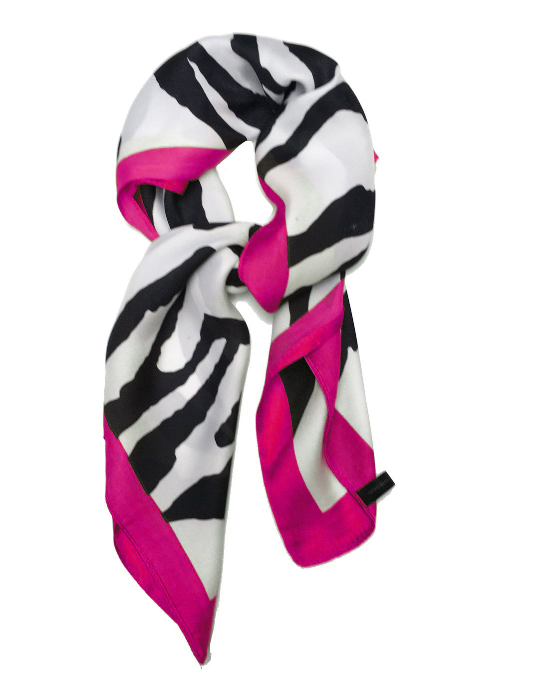 70cm x 70cm Square Scarf Fuchsia Hot Pink Zebra Animal Print Pattern Scarf Thin Silk Womens Summer Spring