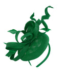 Green Swirl Fascinator on Round Pillbox Headband