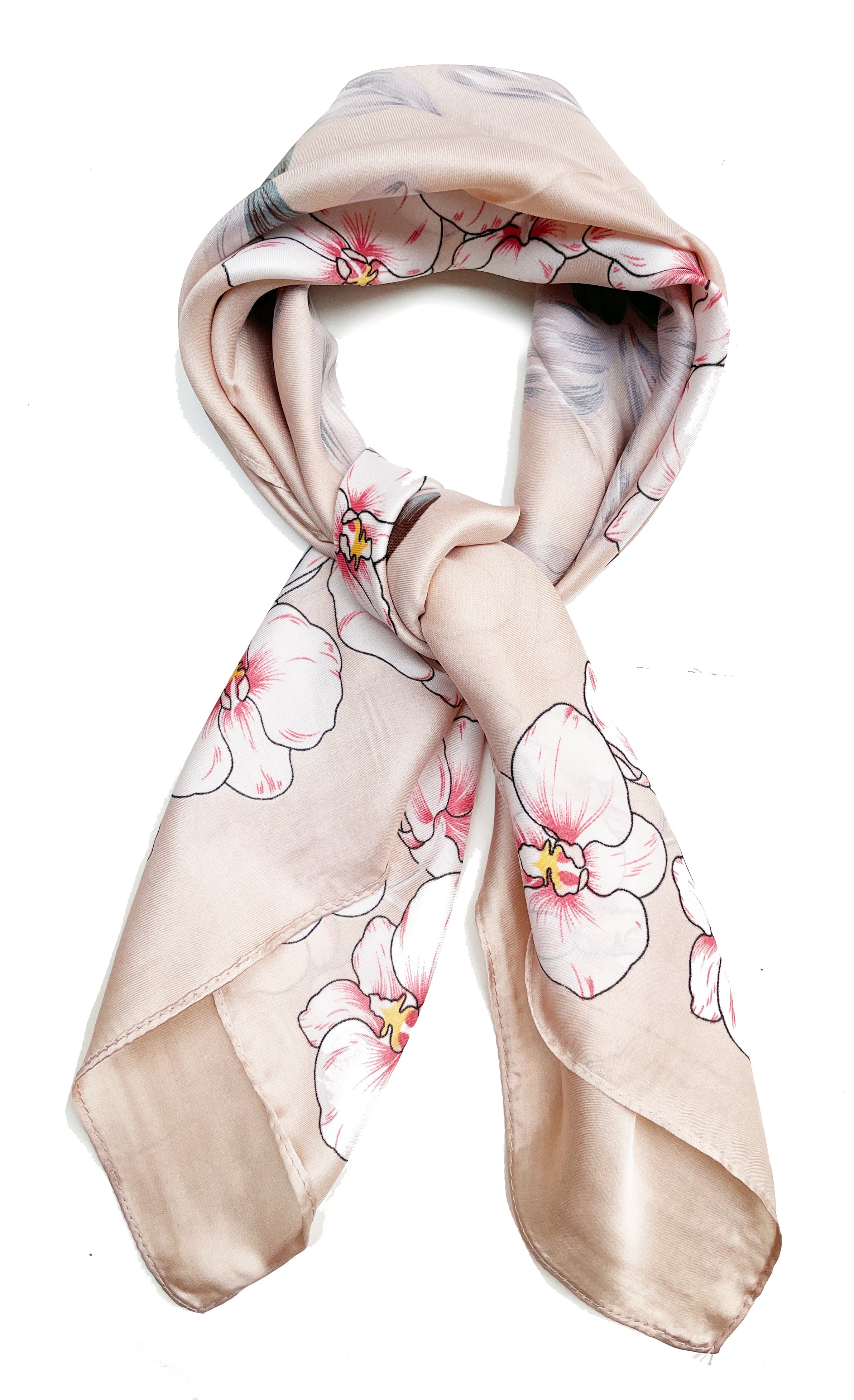 Caprilite UK Online 70cm x 70cm Square Scarf Blush Pink Orchid