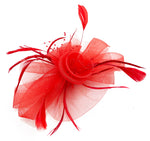 Scarlet Red The Butterfly Fascinator for Weddings on Comb