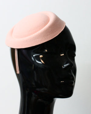 Blush Pink Plain Stewardess Hat Style on Headband