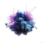 Fascinateur lilas marine et bleu clair sur clip