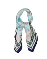 Baby Blue Paisley Scarf Thin Silky Womens Summer Spring
