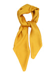 Foulard jaune moutarde fin et soyeux pour femmes, été printemps