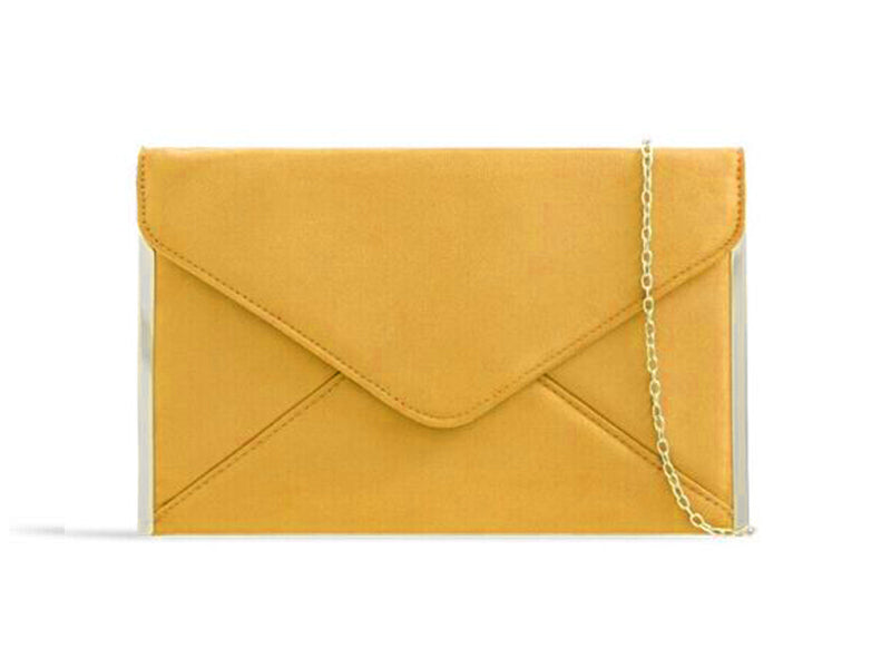 Caprilite Ladies Mustard Yellow Velvet Handbag Clutch Bag for Ascot Derby Races