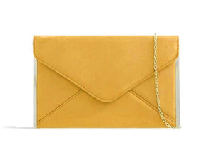 Caprilite Ladies Mustard Yellow Velvet Handbag Clutch Bag for Ascot Derby Races