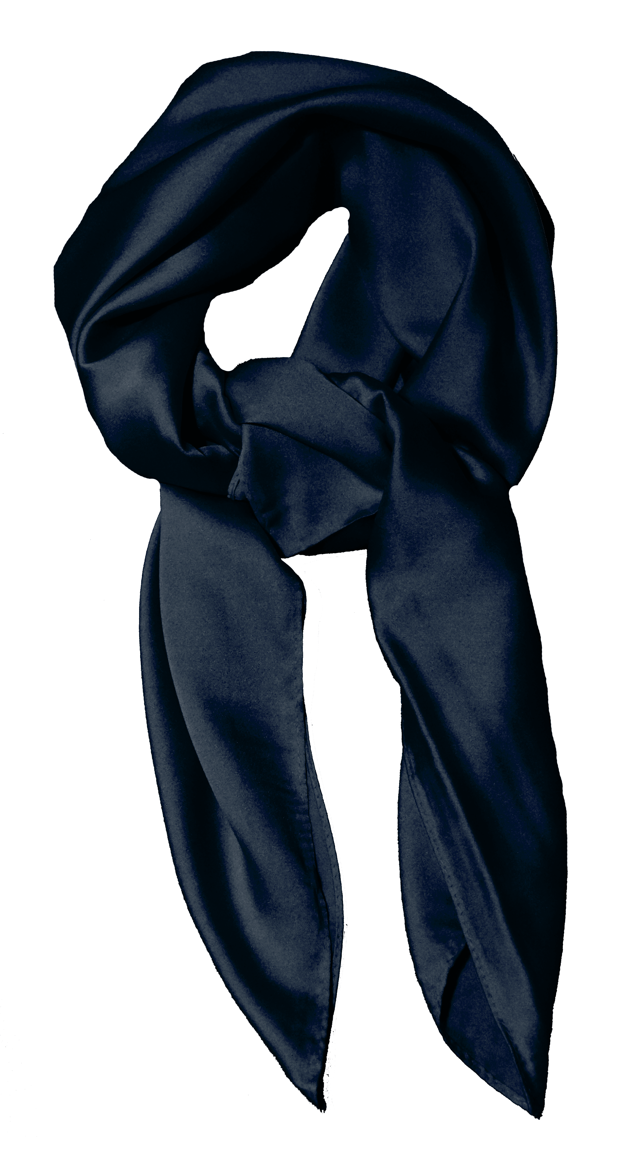 Plain Navy Scarf Thin and Silky for Summer and Spring