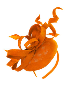 Fascinateur tourbillonnant orange sur bandeau rond de pilulier