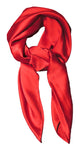 Écharpe unie rouge écarlate fine et soyeuse pour l'été et le printemps